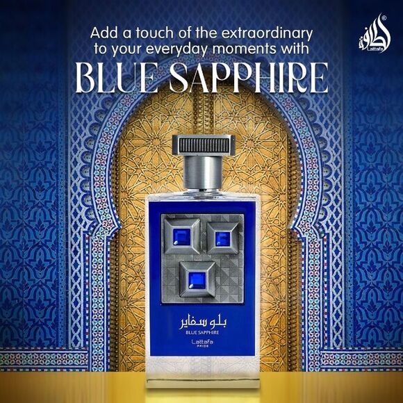 Lattafa Pride Blue Sapphire Eau de Parfum EDP Spray for Unisex 3.4oz/100ml - New - Picture 6 of 6